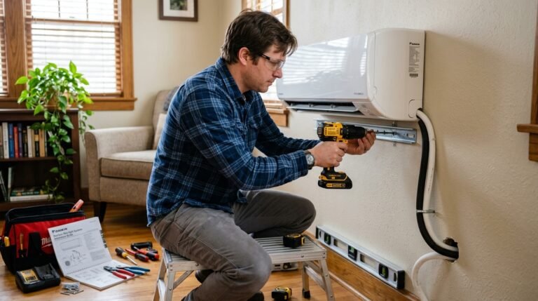 how to install ductless mini split air conditioner DIY